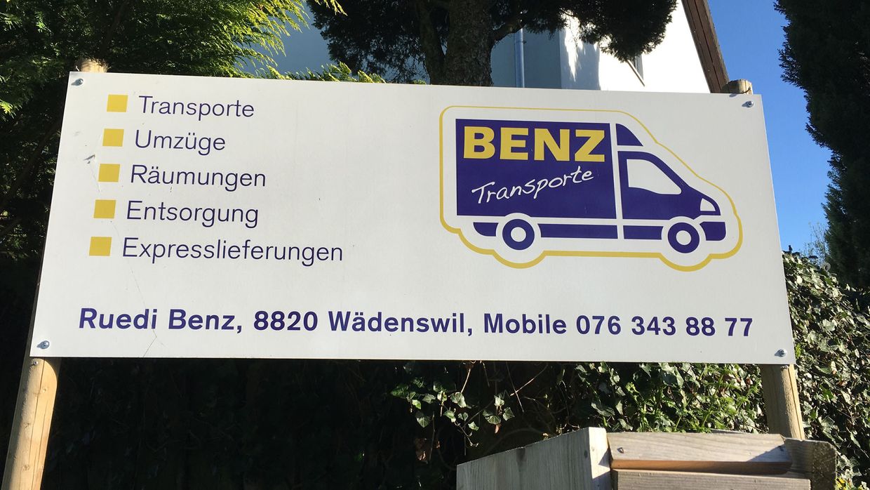 Umzüge, Räumungen, Transporte - Benz Transporte - Wädenswil